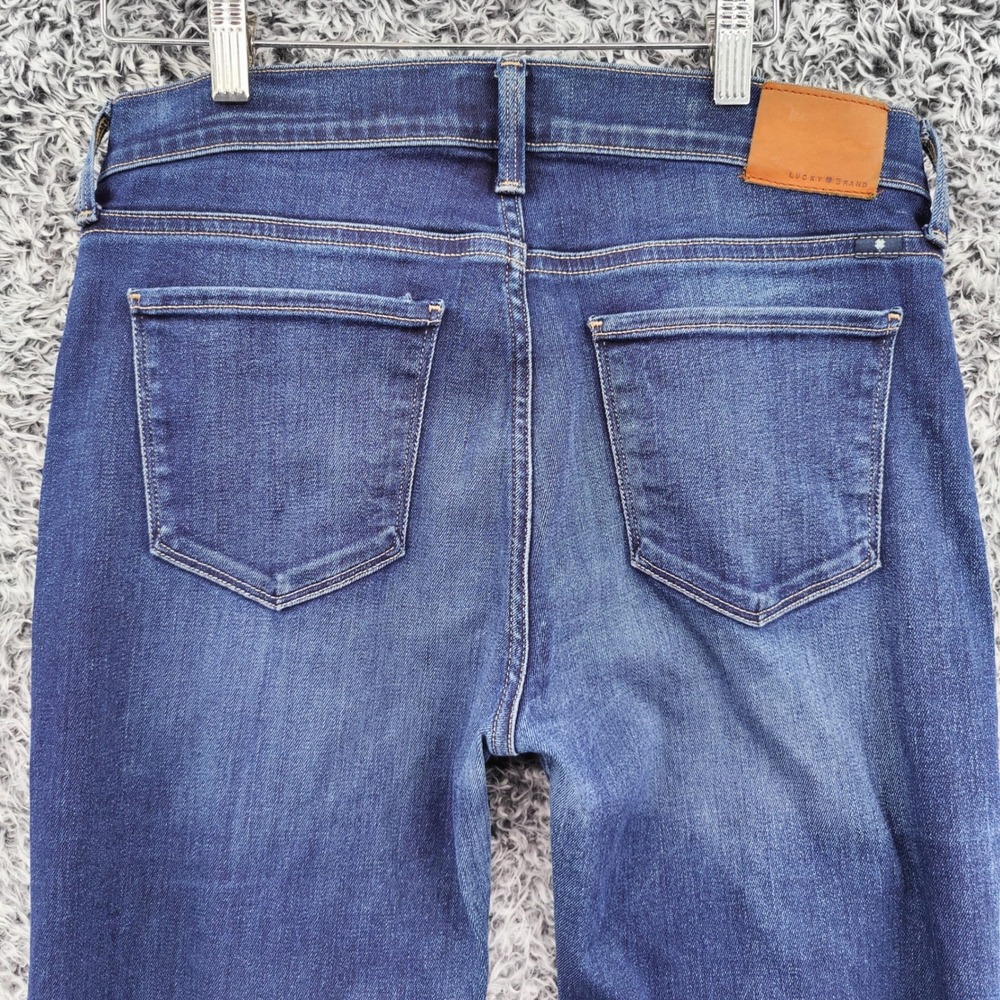 Lucky Brand Womens Boho Retro Brooke Flare Jeans 8/29 Blue Dark Wash Denim - Picture 15 of 16